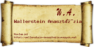 Wallerstein Anasztázia névjegykártya